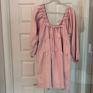 Pink Long-Sleeve Dress